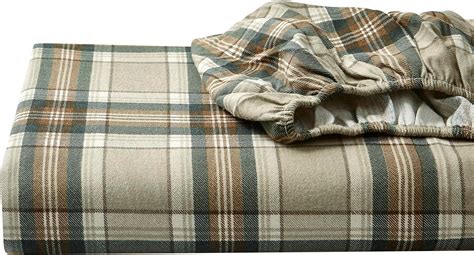 Amazon.com: Lodge & Linen Flannel Sheet Set Queen Size | Cotton ...