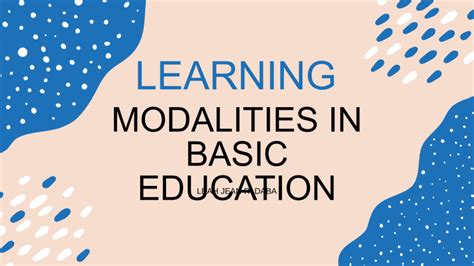 Learning Modalities 的图像结果