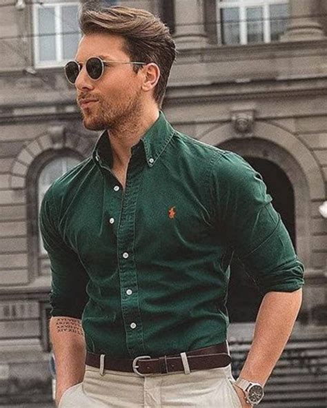 Dark Green Colored Cotton Shirt – Italiacs