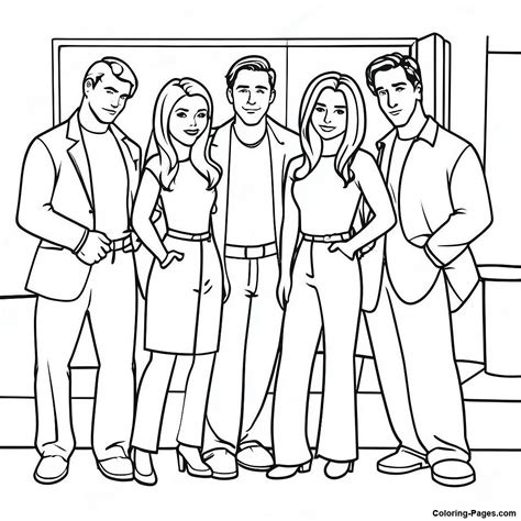 Friends Tv Show Coloring Sheets