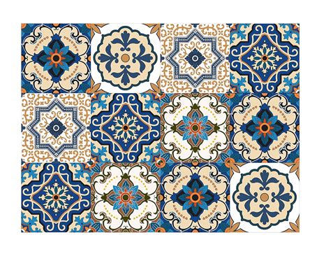 GRAPHIX DESIGN Moroccan Tile Stickers for Kitchen Backsplash Bathroom ...