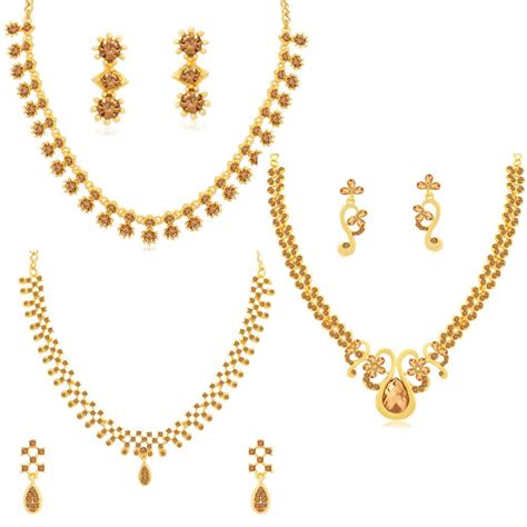 Sukkhi Wedding Jewellery Diamond Jewellery Set for Women (Brown ...