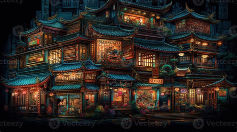 Chinese Traditional Houses with Classic Architecture. 23122919 Stock ...