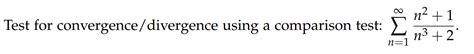 Image result for The Comparison Test Convergence Example