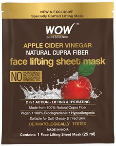 WOW SKIN SCIENCE Apple Cider Vinegar Natural Fiber Cupra Face Lifting ...