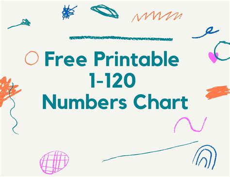 Free Printable 1-120 Number Chart [PDF] with Missing Numbers and Blank Template - Number Dyslexia