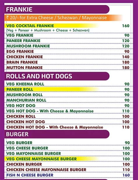 Menu of Amar Fast Food & Restaurant, Ulhasnagar, Kalyan | February 2024 ...