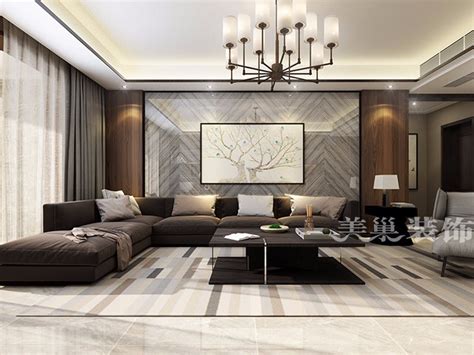 高级灰 现代简约风格四室二厅装修效果图-中国木业网