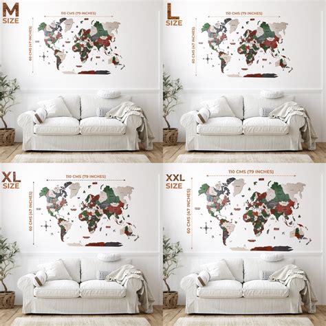 Load image into Gallery viewer, 3D Wooden World Map-Green and Brown
