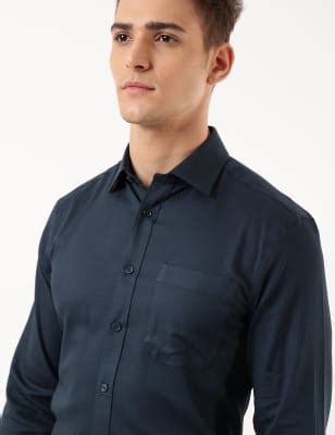 Pure Cotton Textured Spread Collar Shirt