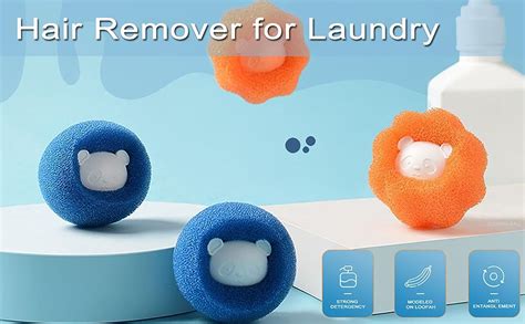 DRUCILA 4 PCS Hair Remover for Laundry, Reusable Clothes Anti-Tangle ...