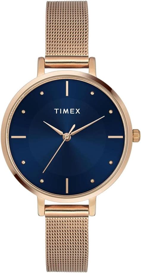 TIMEX Trend Quartz Analog Watch for Women with Silver-Tone Low Lead ...