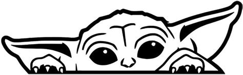 Peeking Child Yoda Baby Decal Vinyl Sticker|Cars India | Ubuy