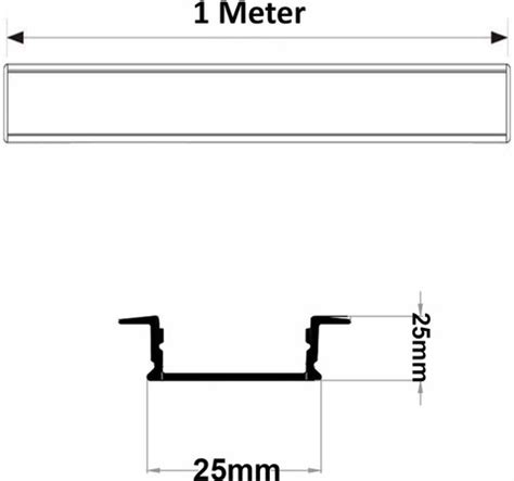 ABAJ Conciled 1 Meter Profile Channels Without LED Straight Linear ...