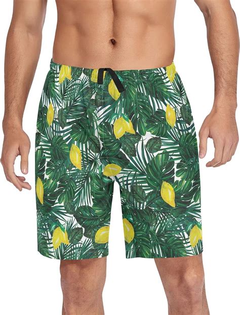 GZHJMY Men's Pajama Shorts Pjs Bottoms Sleep Shorts Lounge Wear Pajama ...