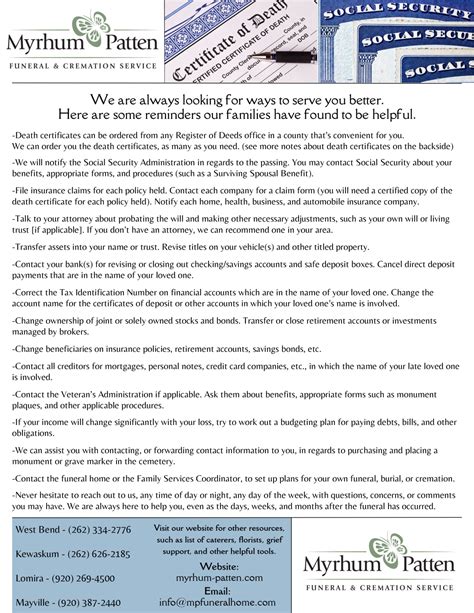 What To Do With Death Certificates | Myrhum-Patten Funeral Home | West ...
