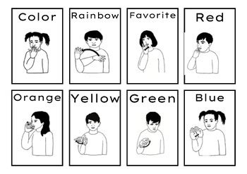 Image result for Basic ASL Colors