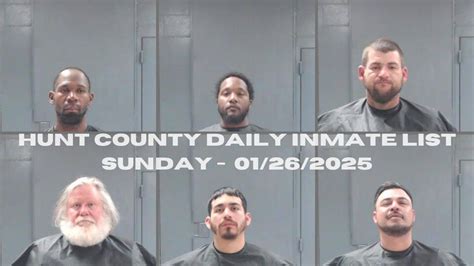 Hunt County Daily Inmate - January 26, 2025 - NewsBreak
