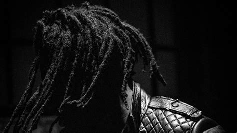 Download wallpaper 1366x768 guy, dreadlocks, bw, jacket, dark tablet ...