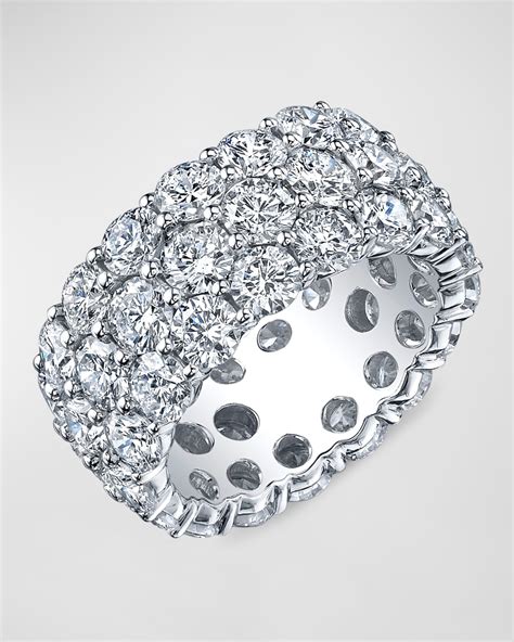 Neiman Marcus Diamonds Platinum Stacked Diamond Eternity Ring, Size 6, 10.23tcw | Neiman Marcus