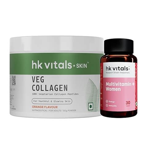 hk vitals Multivitamin Plus Women (30 Tablets) with Veg Collagen ...