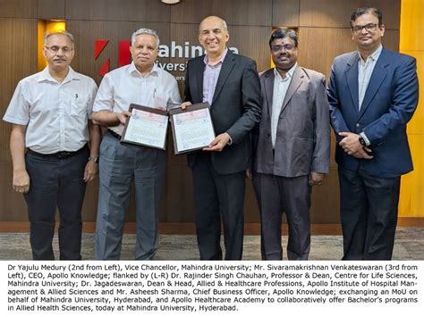 Mahindra University Partners with Apollo for Allied Health Programs