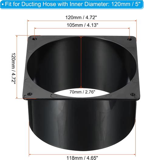 PATIKIL 5 Duct Connector Flange, Dryer Vent Wall India | Ubuy