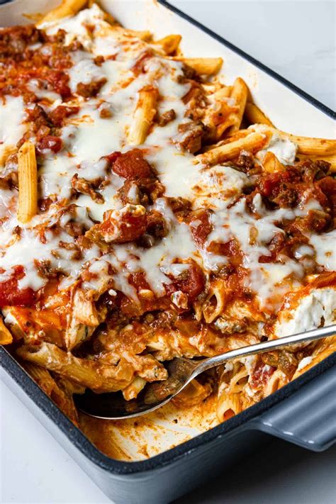 Baked Penne Pasta with Italian Sausage