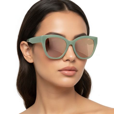 Green with Brown Lenses Cateye Sunglasses For Women – LensKandy