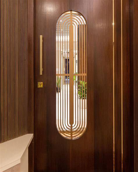 Stylish Wooden Door with Decorative Design