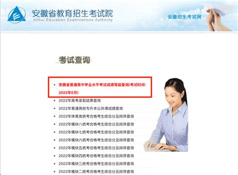 安徽：6月学业水平考试成绩等级可查 —中国教育在线