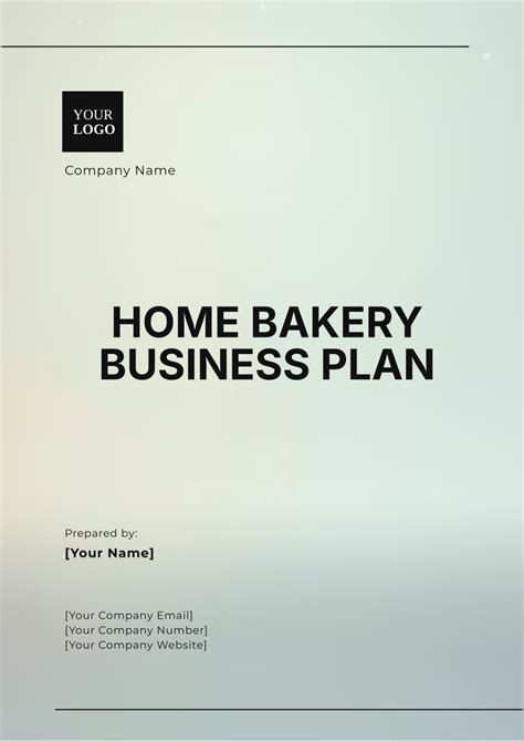 Home Bakery Business Plan Template 的图像结果