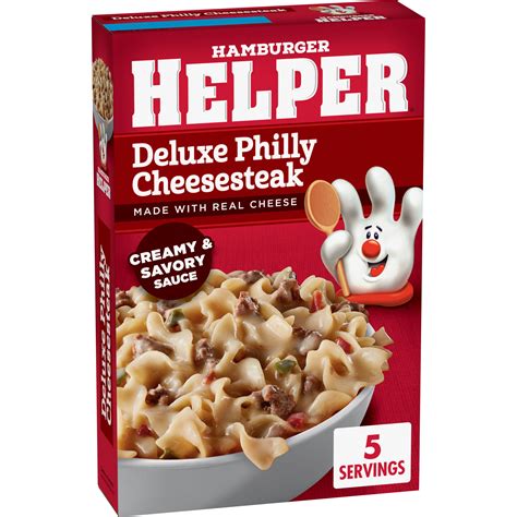 Hamburger Helper Ready to Eat Philly Cheesesteak Pasta Deluxe with Real ...