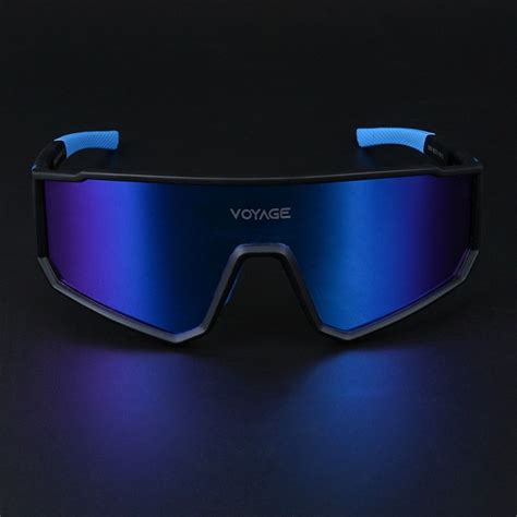 Buy Voyage Unisex Blue Lens and Black Frame Wrap Around Polarized ...