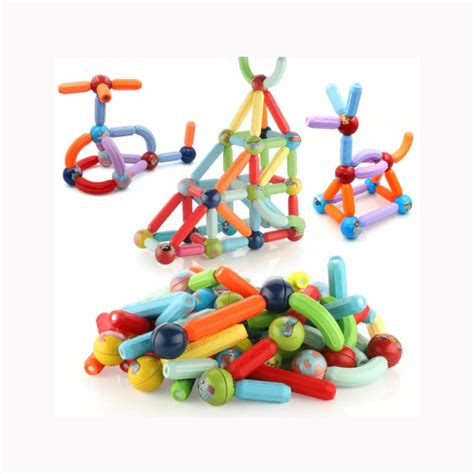 Chanak Magnetic Building Stick & Ball Blocks -76 Piece – Rainbow Toys