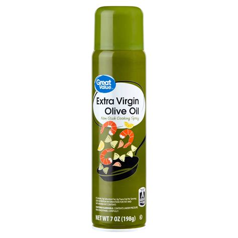Great Value Olive Oil Cooking Spray 7 Ounce, Zero Calorie Non-Stick, No ...
