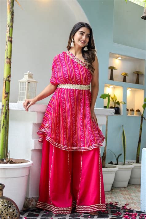 Meher Bandhani Palazzo Set – Mirayaz