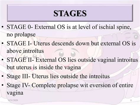 Utero vaginal prolapse | PPTX - stages of vaginal prolapse
