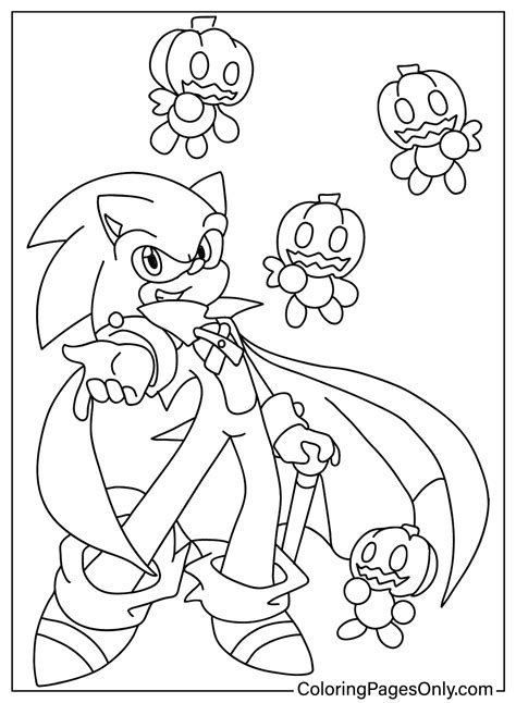 Sonic Halloween Coloring Pages