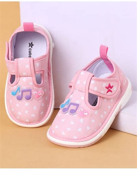 Cute Walk By Babyhug Casual Shoes with Velcro Closure Mesh & Star Print ...