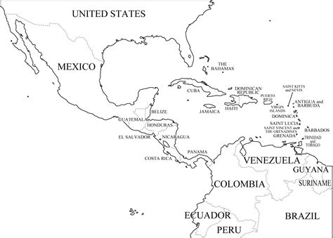 Mapa político de América Central para imprimir Mapa de países de ...