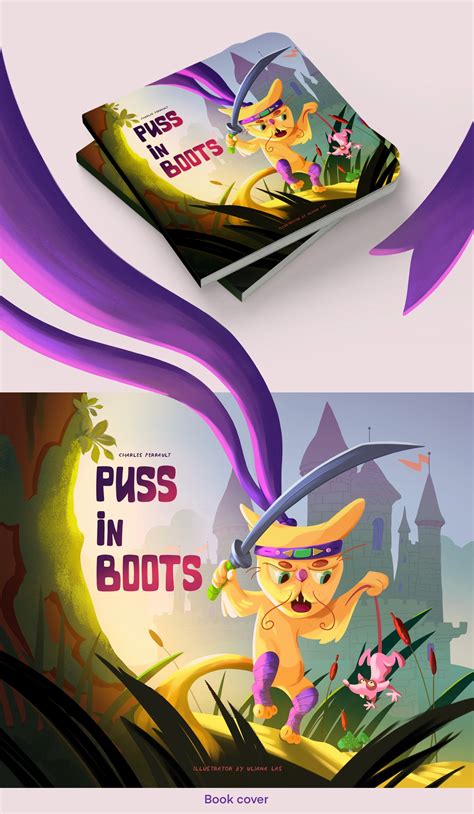 Cover&illustrations for children's book "Puss in Boots" on Behance