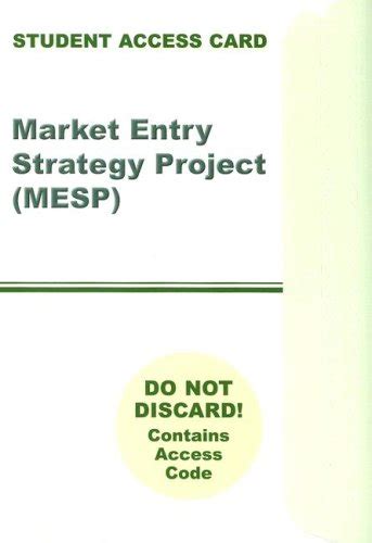 Buy Market Entry Strategy Project Access Code Card Book Online at Low ...
