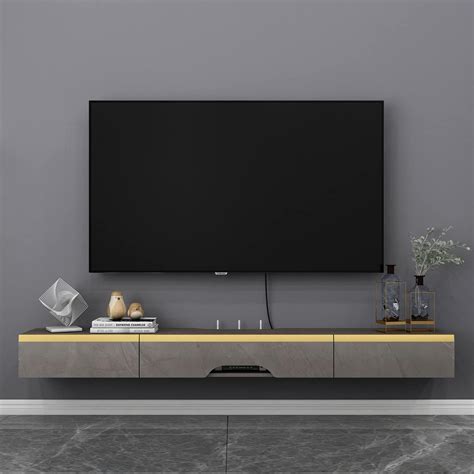 Amazon.com: Atelier Mobili Floating TV Stand, Floating Entertainment ...