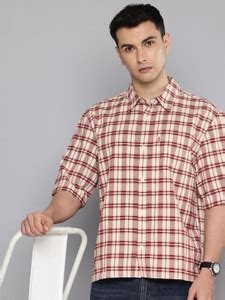 LEVI'S Men Checkered Casual Red Shirt - Buy LEVI'S Men Checkered Casual ...