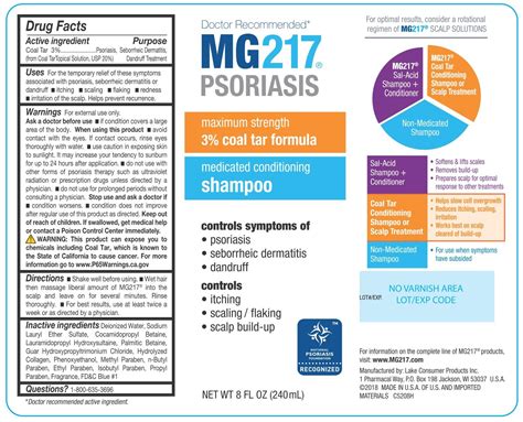 MG217 Medicated Conditioning Coal Tar Formula Dandruff, 51% OFF