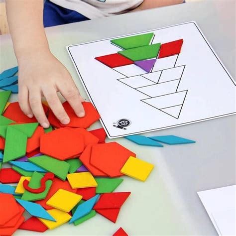 木质七巧板积木木制拼图拼一年级数学宝宝娱乐益智几何图形七巧板-阿里巴巴