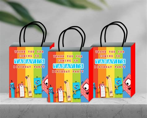 Number Blocks Theme Return Gift Bag | Party Supplies India Online