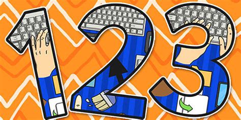 Computing Display Themed Display Numbers (teacher made)