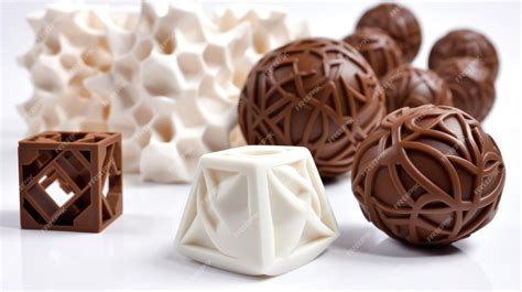 Premium Photo | 3D printed chocolates candy 3D Food Printers Create ...